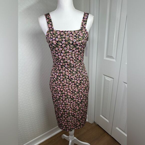 Gilli Sleeveless Back Tie Ditsy Mini Dress Size Small - Picture 3 of 10